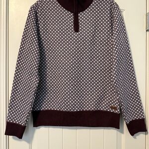 BUFFALO david bitton Men’s ‎ 1/4 zip burgundy Pullover sweater Size M